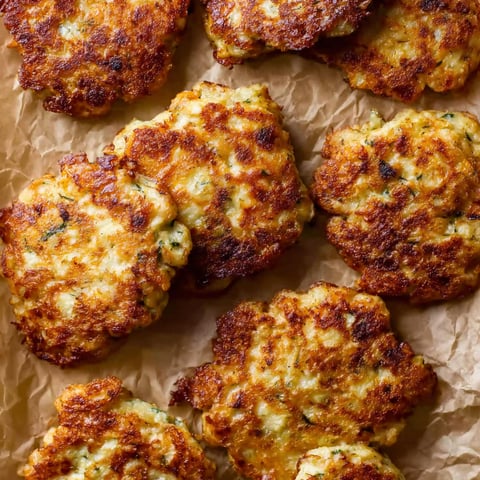 A plate of cheesy chicken fritters.