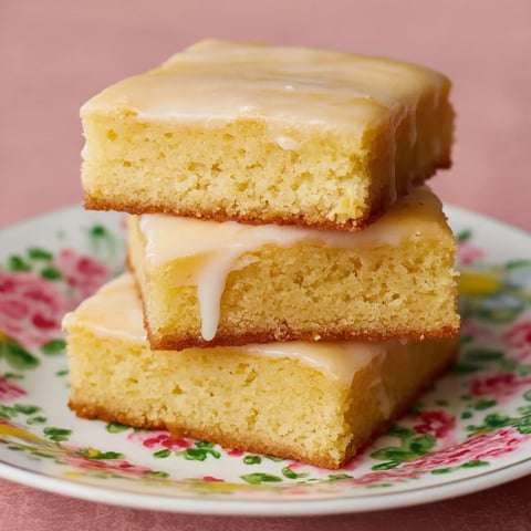 Three slices of zesty lemon cookie bars.