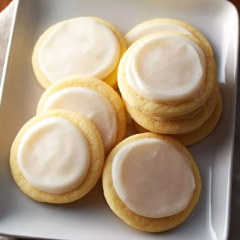 A plate of almond meltaway cookies.